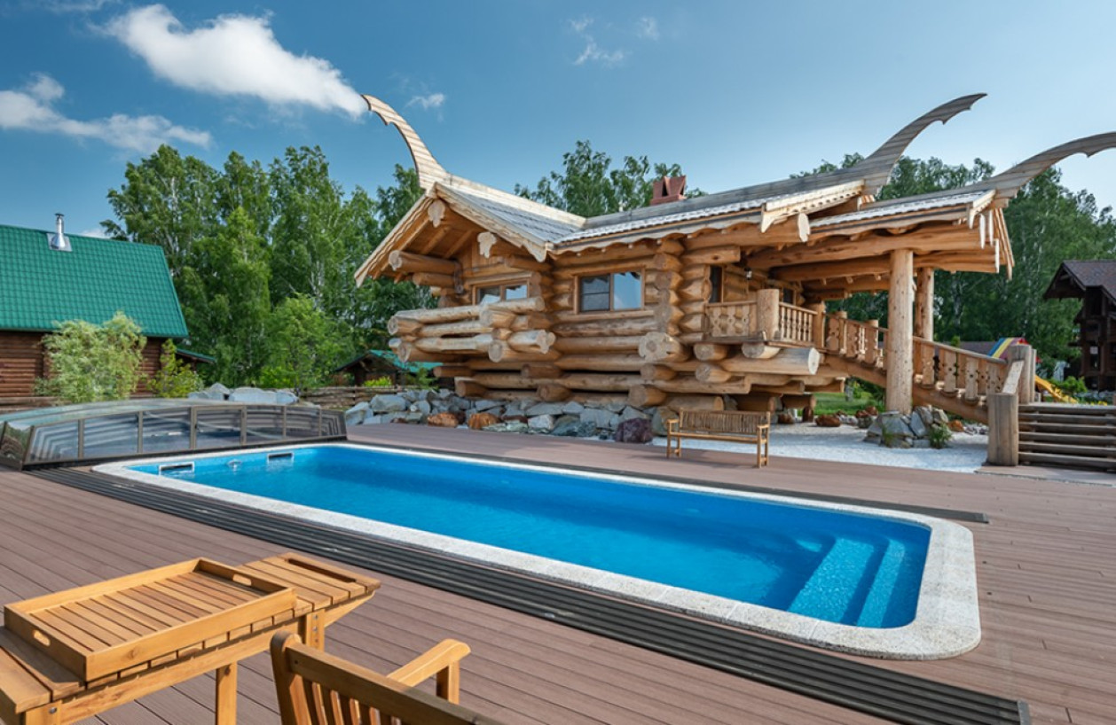 Модель:  Дижон
Размер:  Длина: 10,03 м. Ширина: 3,69 м. Глубина: 1,26-1,65 м. Объем: 40 м³
Цвет:  Дианит